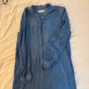 LOFT Chambray Shirt Dress – Women's Medium, Above Knee